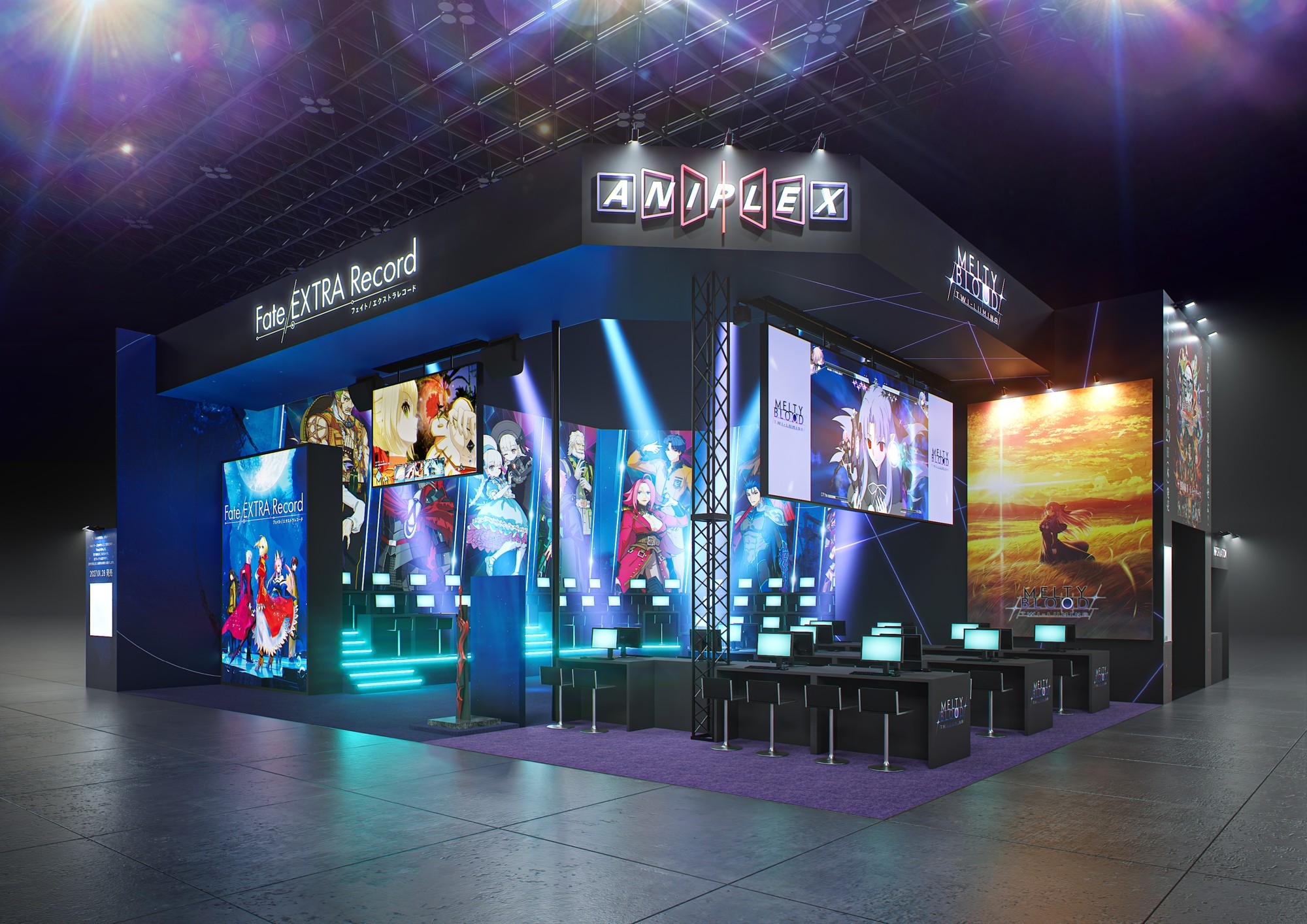 Recreación del stand de Aniplex