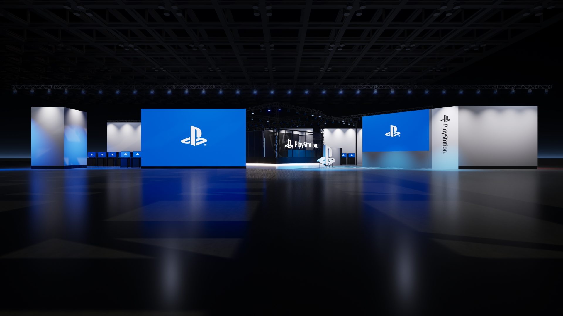 Rendering of the PlayStation booth