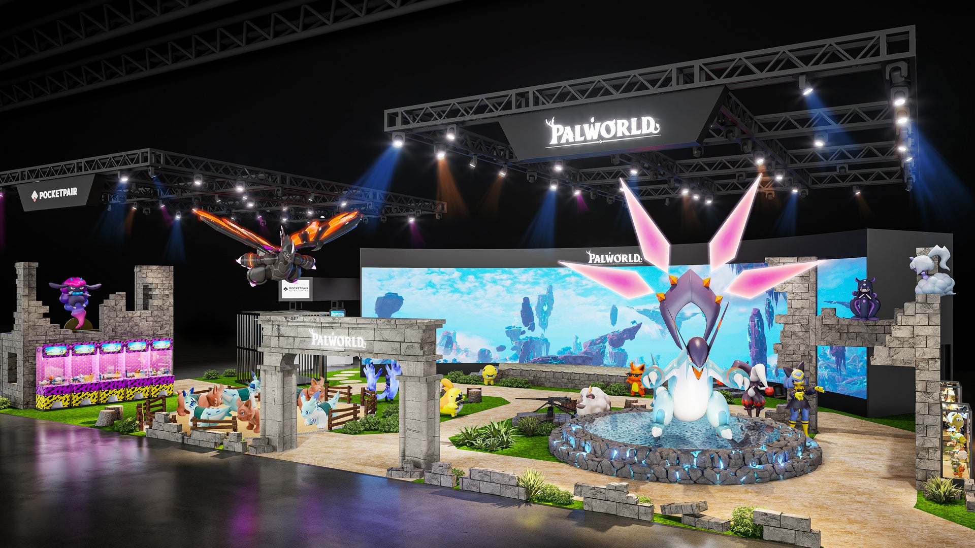 Rendering of the Palworld booth