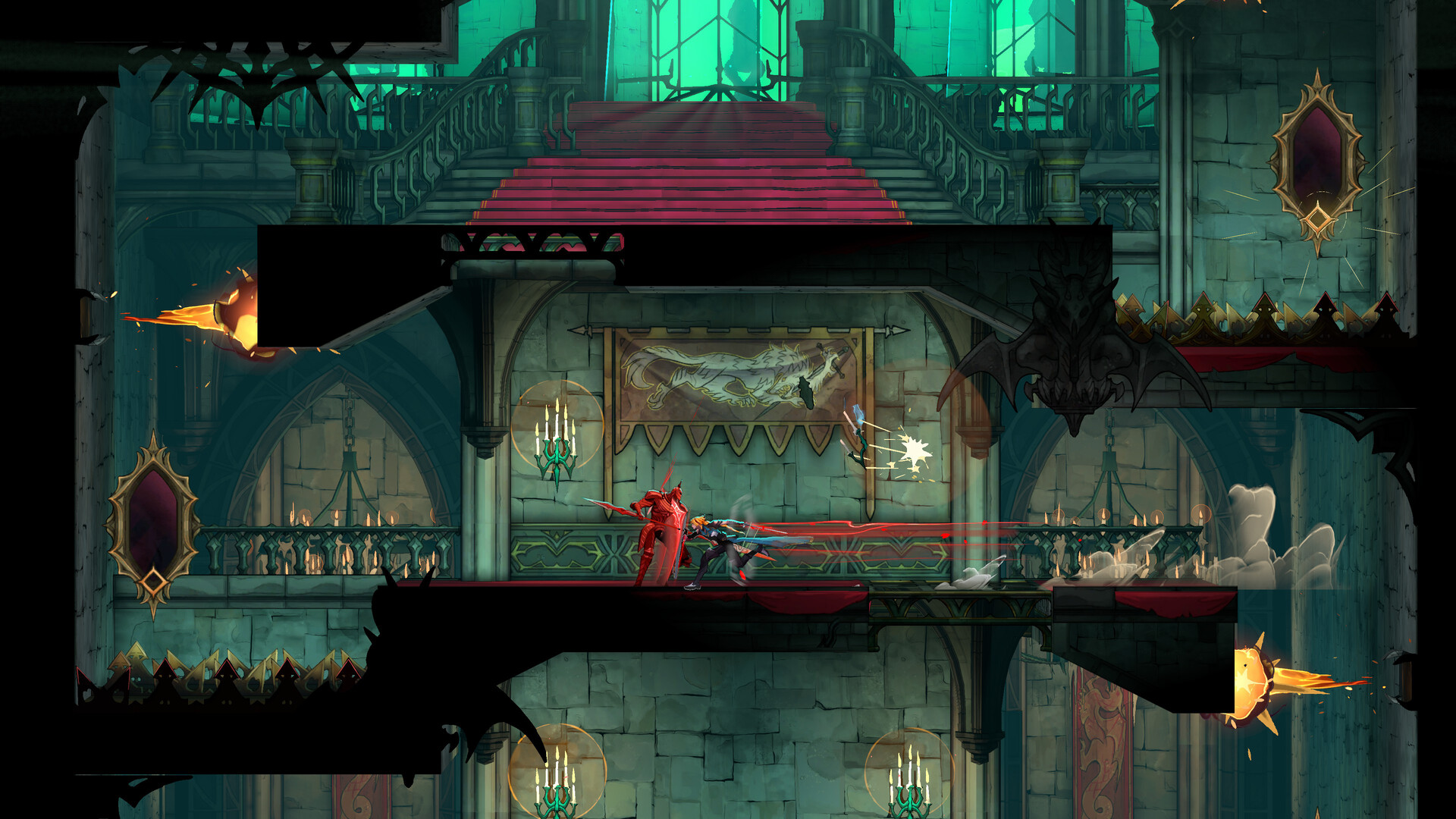 Combat inside the castle