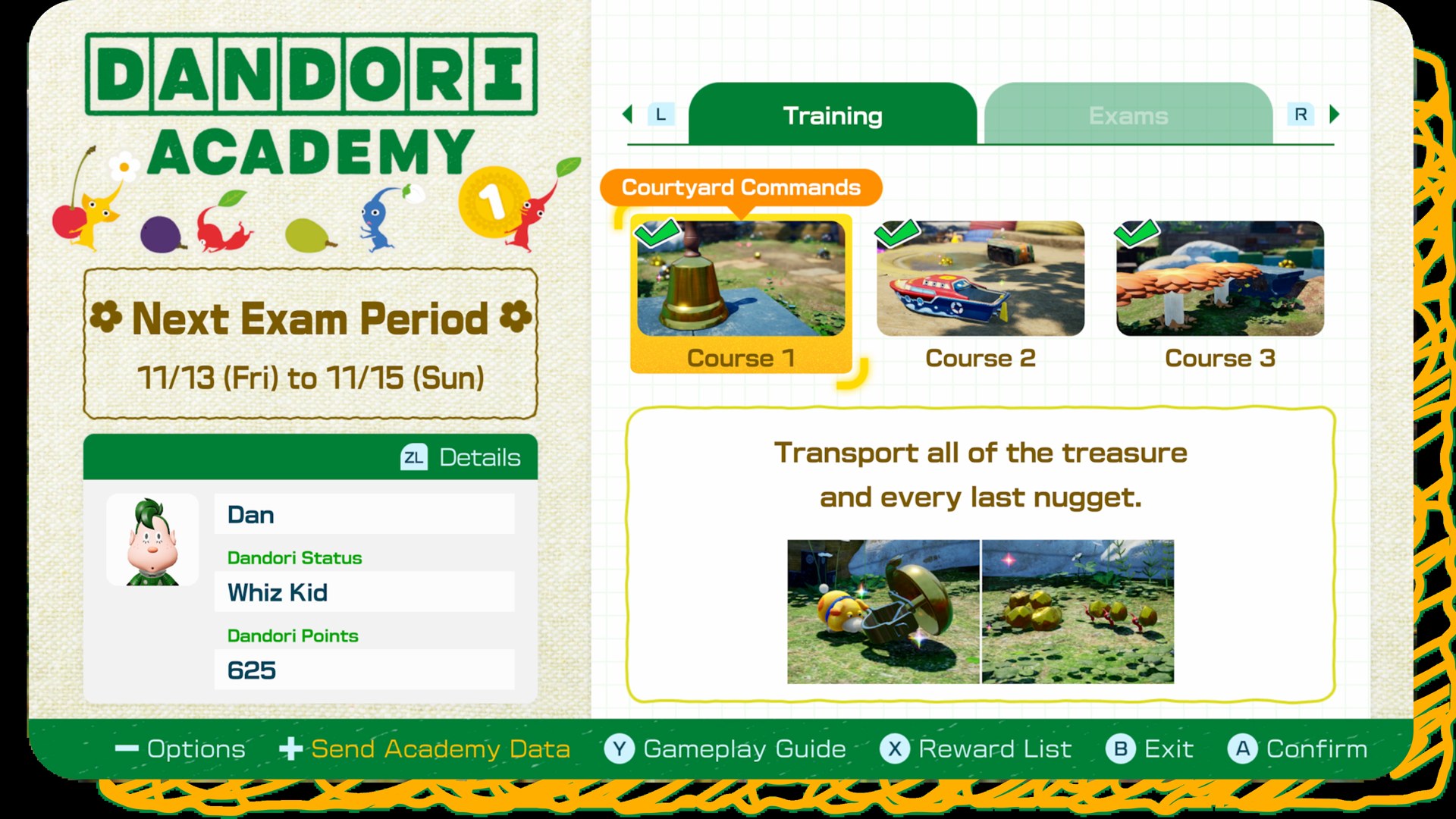 The Dandori Academy menu