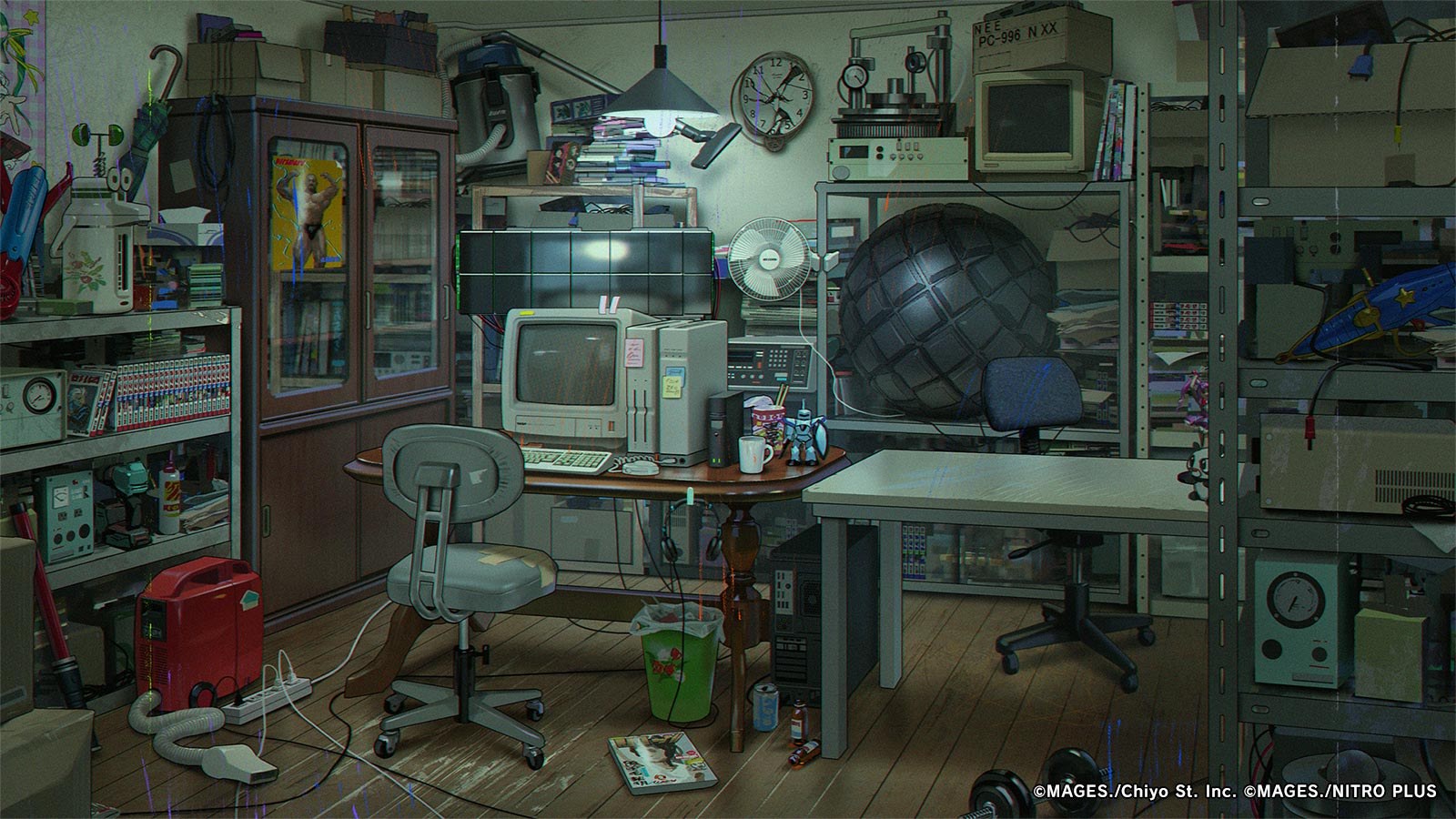 The redrawn lab background