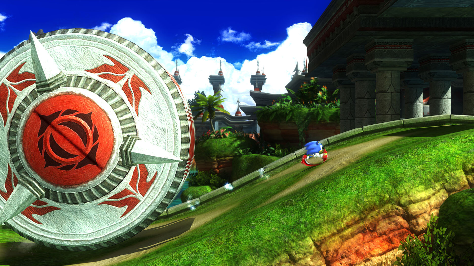 Gameplay screenshot of Modern Sonic