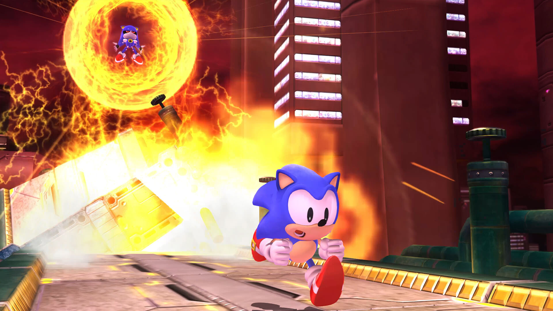 Gameplay screenshot of Classic Sonic