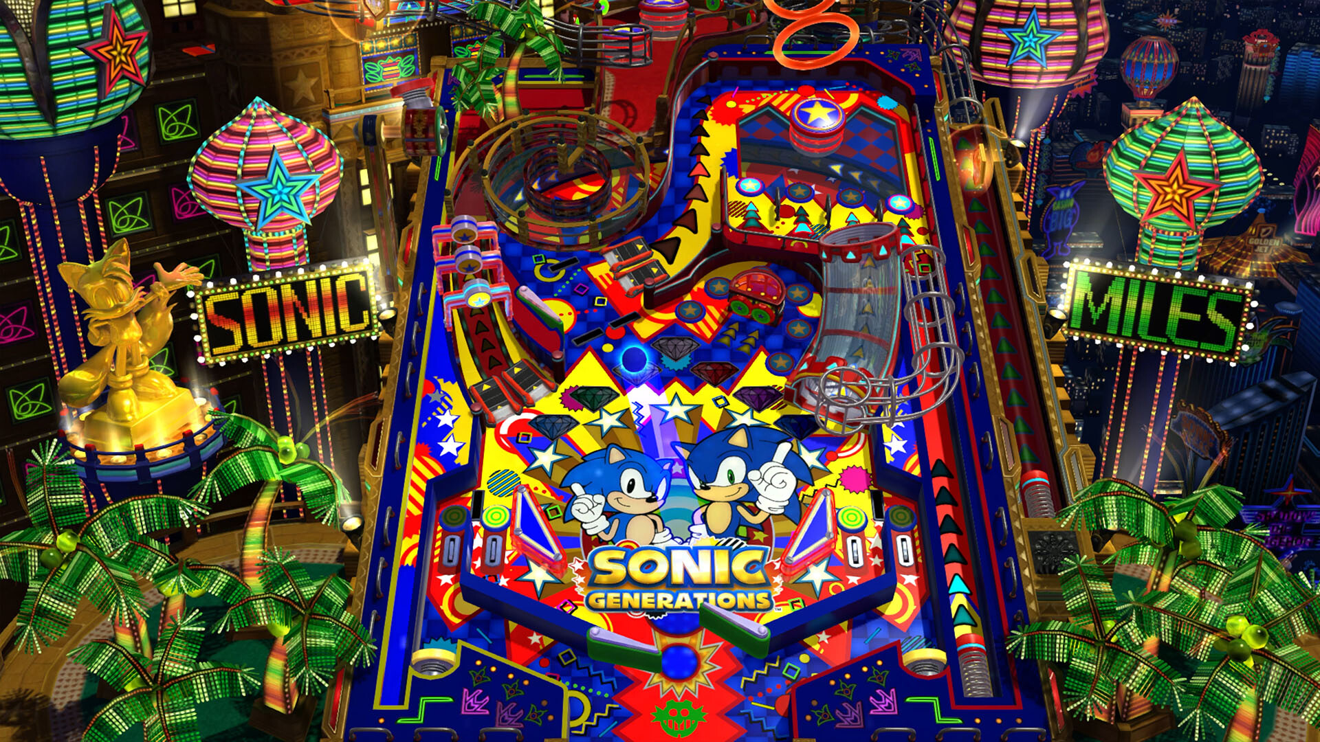 Gameplay screenshot of pinball